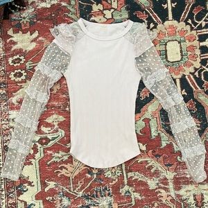 Free people layering Light purple ruffle top